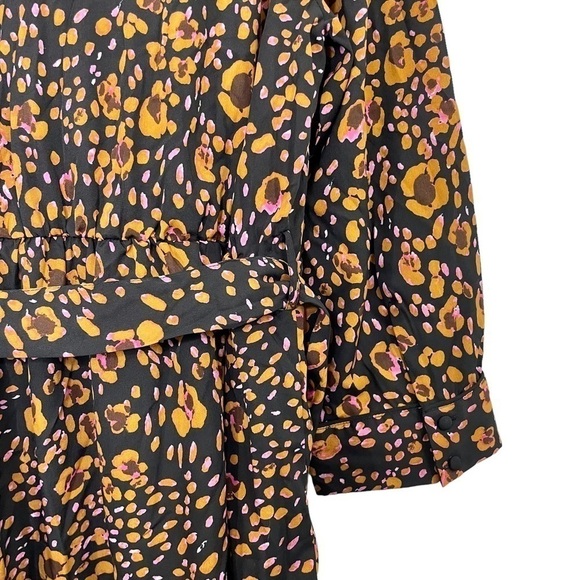 Vera Moda Curve Sandra Henna 7/8 Faux Midi Wrap Dress Sleeve Floral Print NWT - Picture 7 of 15